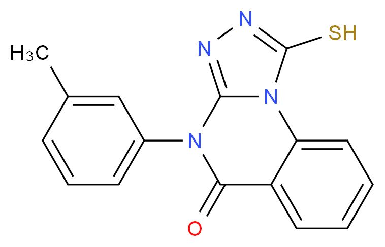 1-mercapto-4-(3-methylphenyl)[1,2,4]triazolo[4,3-a]quinazolin-5(4H)-one_Molecular_structure_CAS_67442-91-5)