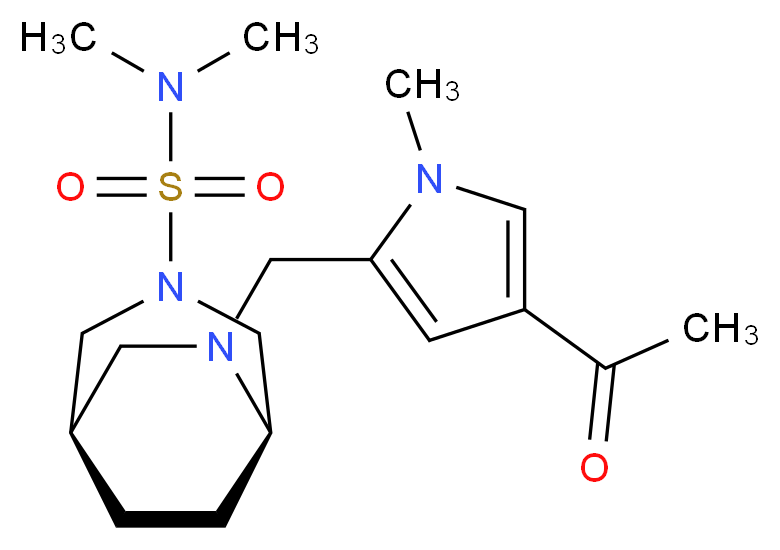 (1R*,5R*)-6-[(4-acetyl-1-methyl-1H-pyrrol-2-yl)methyl]-N,N-dimethyl-3,6-diazabicyclo[3.2.2]nonane-3-sulfonamide_Molecular_structure_CAS_)