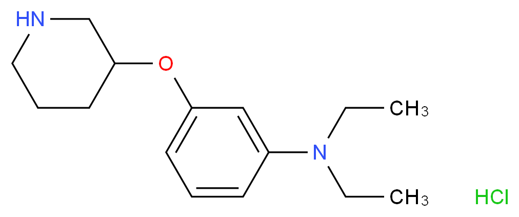 N,N-Diethyl-3-(3-piperidinyloxy)aniline hydrochloride_Molecular_structure_CAS_)