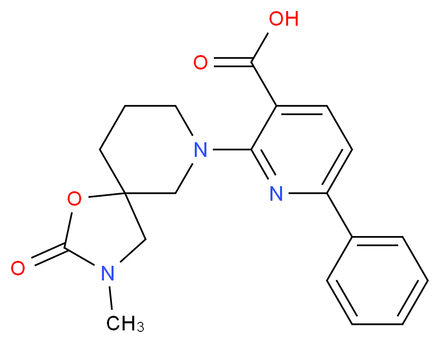 2-(3-methyl-2-oxo-1-oxa-3,7-diazaspiro[4.5]dec-7-yl)-6-phenylnicotinic acid_Molecular_structure_CAS_)