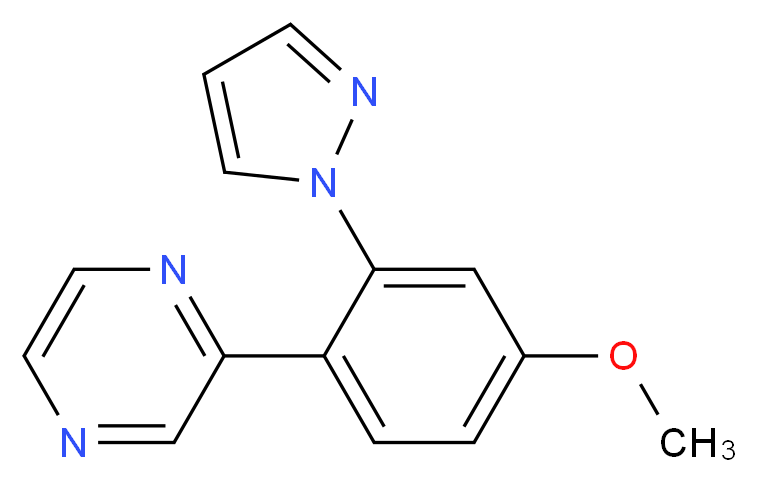 2-[4-methoxy-2-(1H-pyrazol-1-yl)phenyl]pyrazine_Molecular_structure_CAS_)