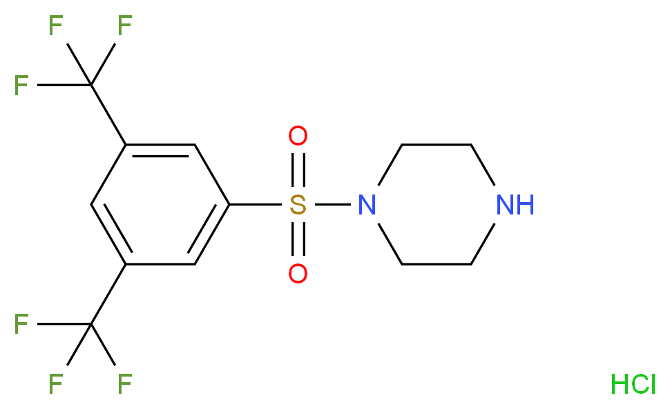 1-{[3,5-bis(trifluoromethyl)phenyl]sulfonyl}piperazine hydrochloride_Molecular_structure_CAS_97630-12-1)