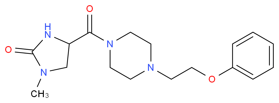 1-methyl-4-{[4-(2-phenoxyethyl)-1-piperazinyl]carbonyl}-2-imidazolidinone_Molecular_structure_CAS_)