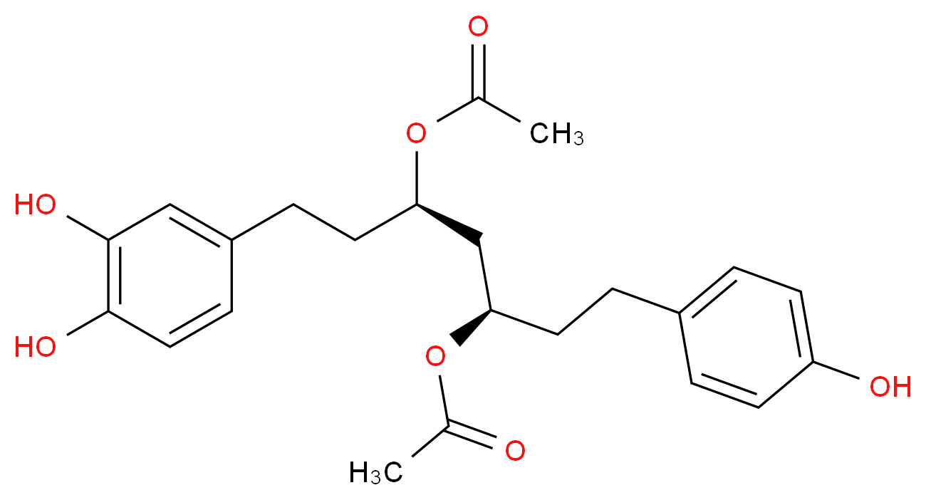 1-(3,4-Dihydroxyphenyl)-
7-(4-hydroxyphenyl)heptane-3,5-diyl diacetate_Molecular_structure_CAS_1269839-26-0)