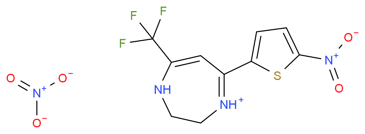 2,3-Dihydro-5-(2-nitrothienyl)-7-(trifluoromethyl)diazepinium nitrate 98%_Molecular_structure_CAS_)