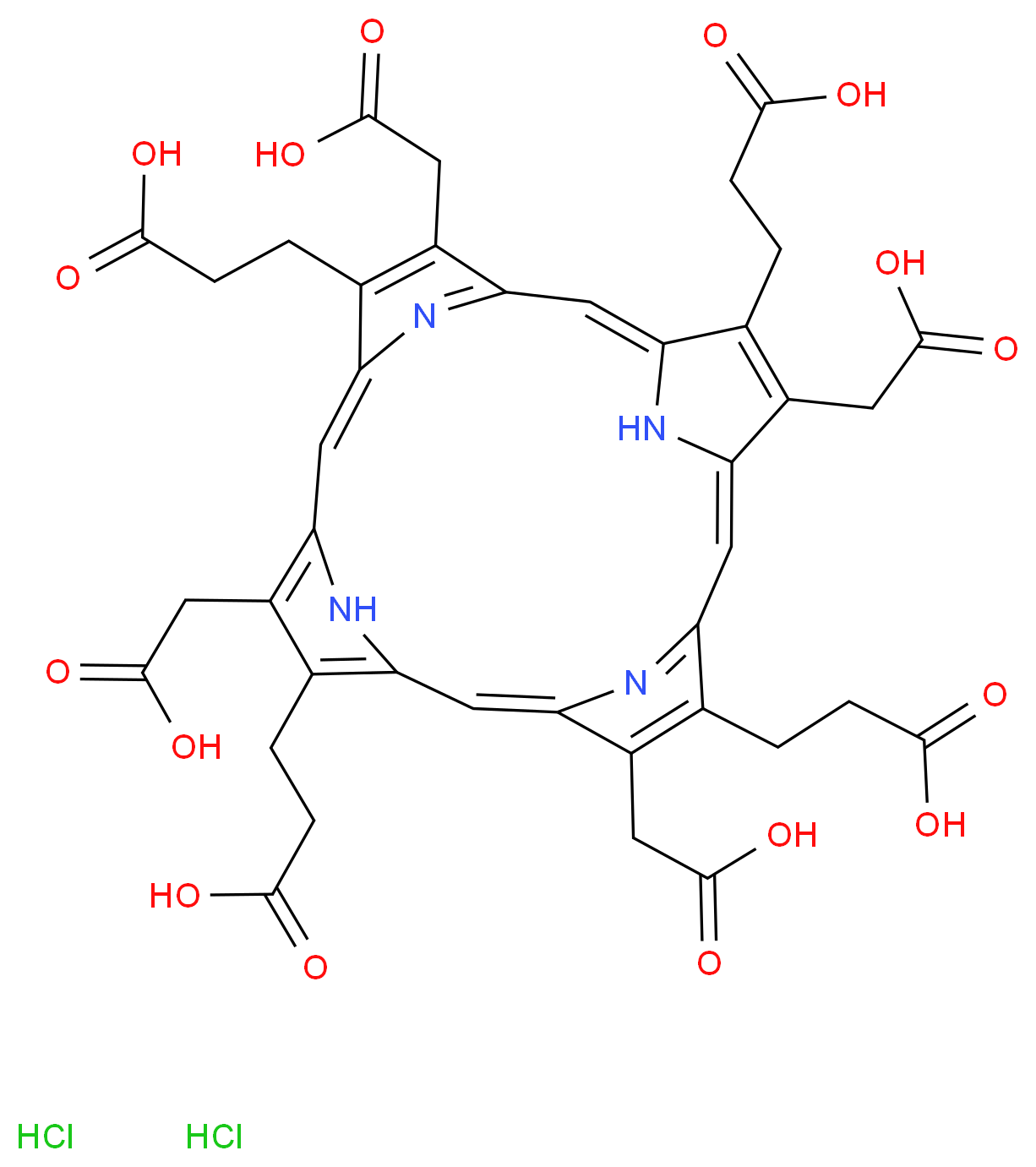 Uroporphyrin I dihydrochloride_Molecular_structure_CAS_68929-06-6)