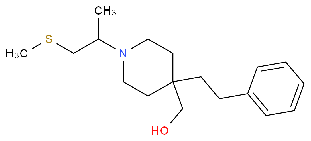 [1-[1-methyl-2-(methylthio)ethyl]-4-(2-phenylethyl)-4-piperidinyl]methanol_Molecular_structure_CAS_)