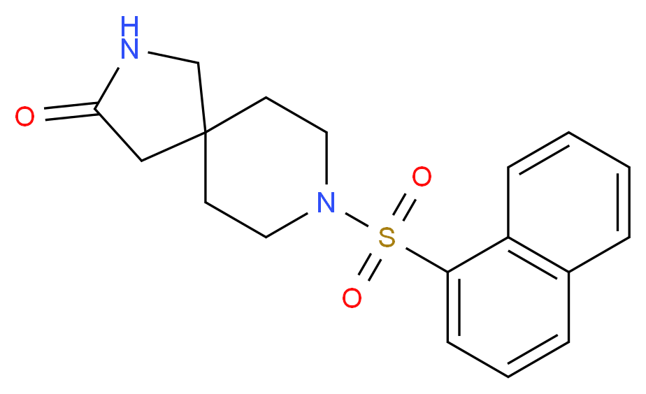8-(1-naphthylsulfonyl)-2,8-diazaspiro[4.5]decan-3-one_Molecular_structure_CAS_)