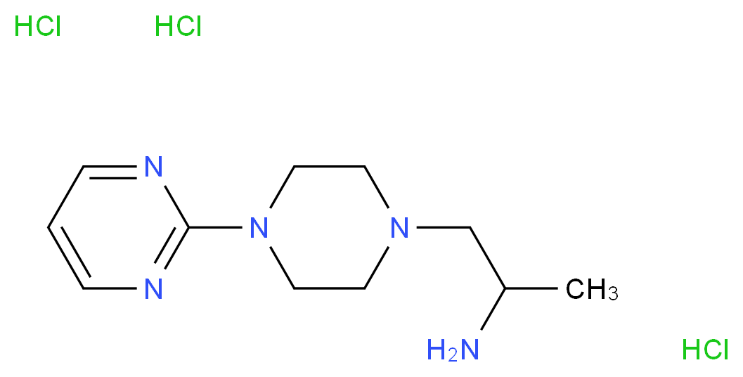 1-[4-(pyrimidin-2-yl)piperazin-1-yl]propan-2-amine trihydrochloride_Molecular_structure_CAS_)