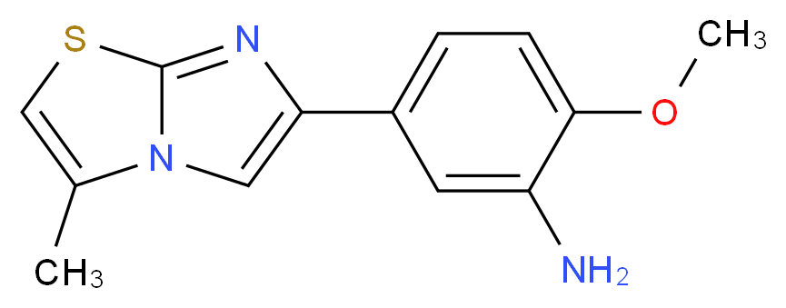 [2-methoxy-5-(3-methylimidazo[2,1-b][1,3]thiazol-6-yl)phenyl]amine_Molecular_structure_CAS_)