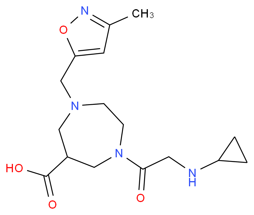 1-(N-cyclopropylglycyl)-4-[(3-methylisoxazol-5-yl)methyl]-1,4-diazepane-6-carboxylic acid_Molecular_structure_CAS_)