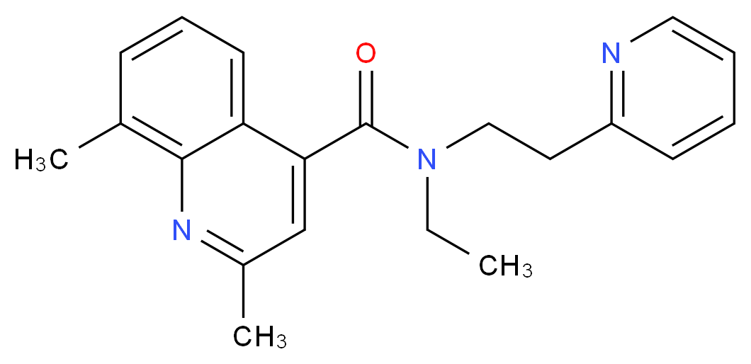 N-ethyl-2,8-dimethyl-N-(2-pyridin-2-ylethyl)quinoline-4-carboxamide_Molecular_structure_CAS_)