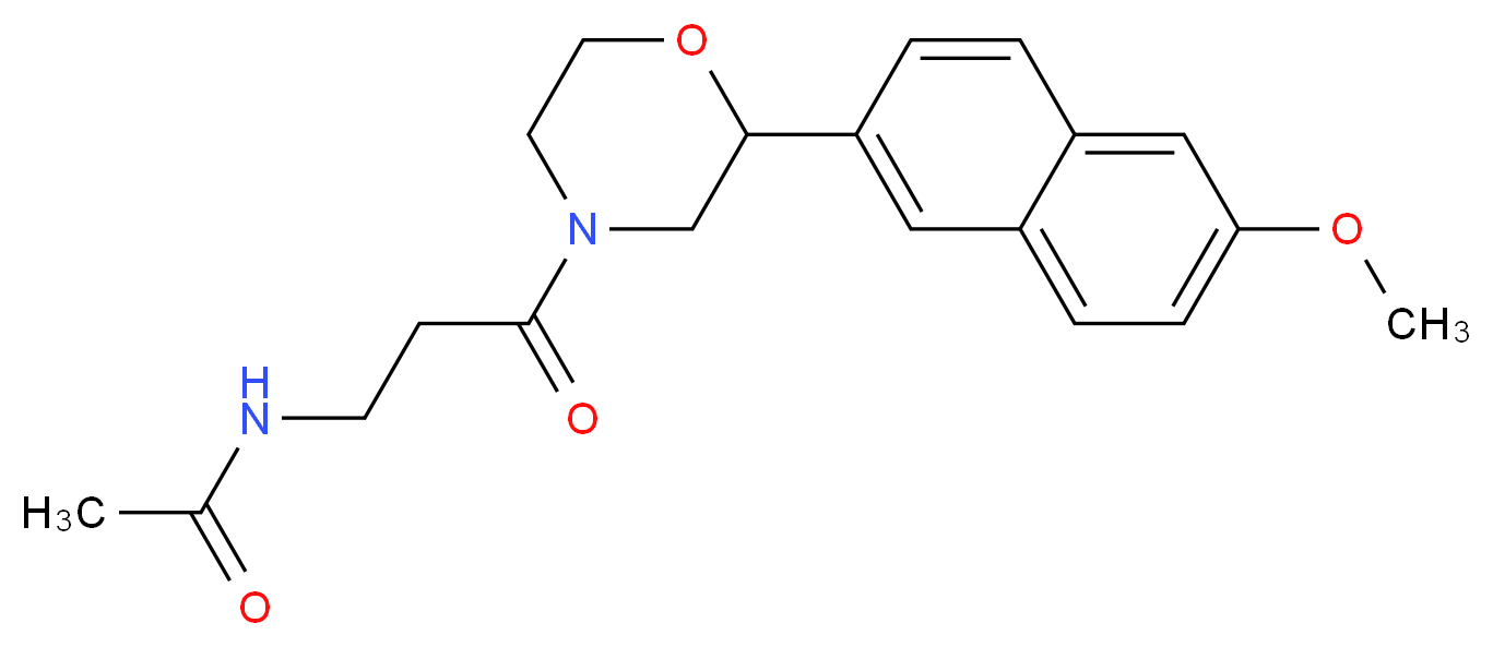N-{3-[2-(6-methoxy-2-naphthyl)morpholin-4-yl]-3-oxopropyl}acetamide_Molecular_structure_CAS_)