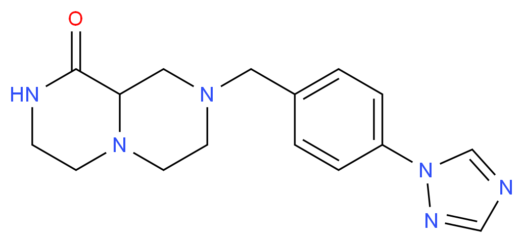 8-[4-(1H-1,2,4-triazol-1-yl)benzyl]hexahydro-2H-pyrazino[1,2-a]pyrazin-1(6H)-one_Molecular_structure_CAS_)