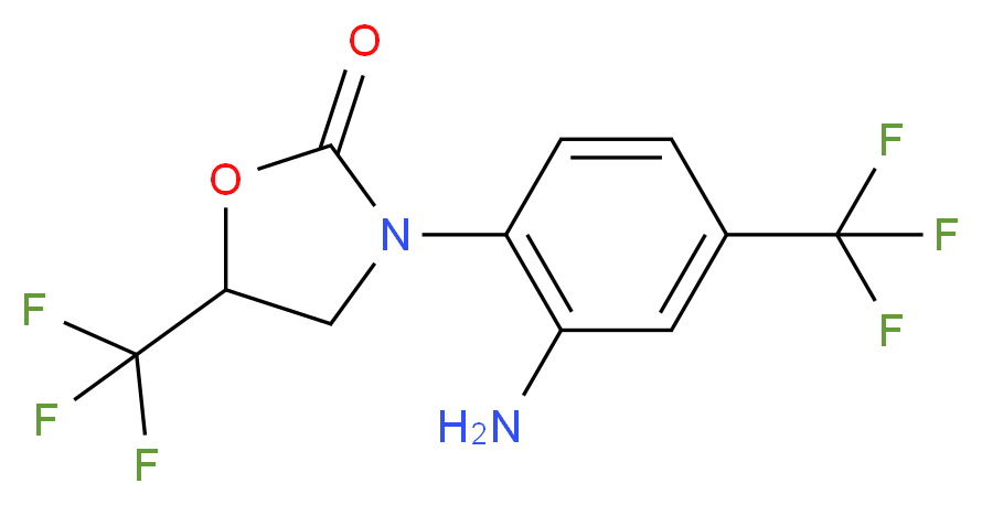 3-[2-amino-4-(trifluoromethyl)phenyl]-5-(trifluoromethyl)-1,3-oxazolidin-2-one_Molecular_structure_CAS_)