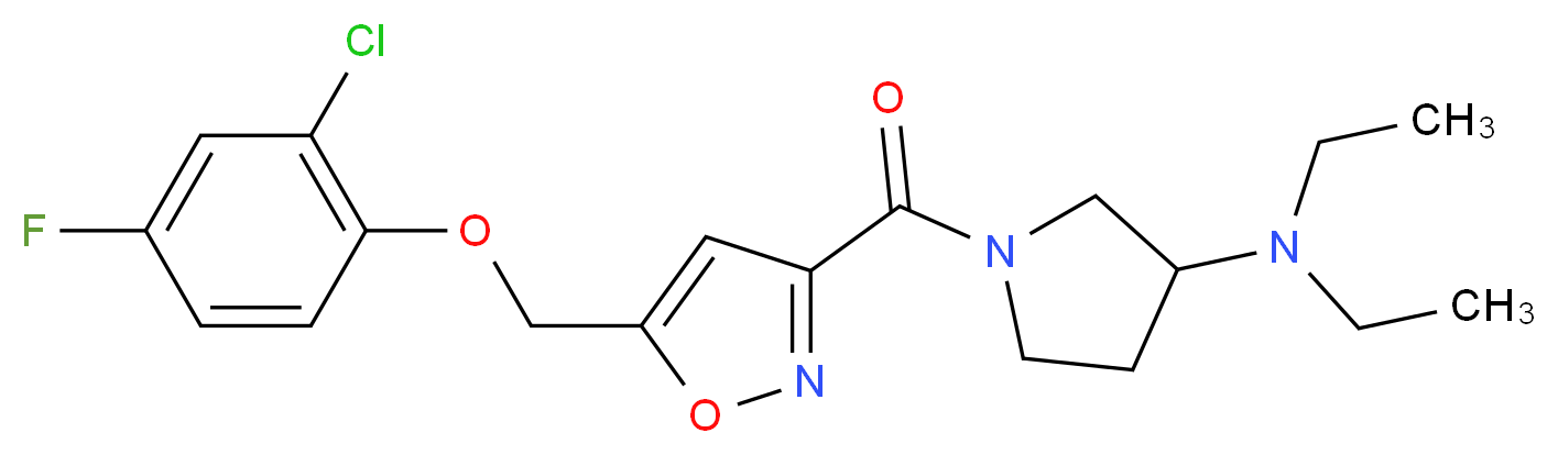 1-({5-[(2-chloro-4-fluorophenoxy)methyl]-3-isoxazolyl}carbonyl)-N,N-diethyl-3-pyrrolidinamine_Molecular_structure_CAS_)
