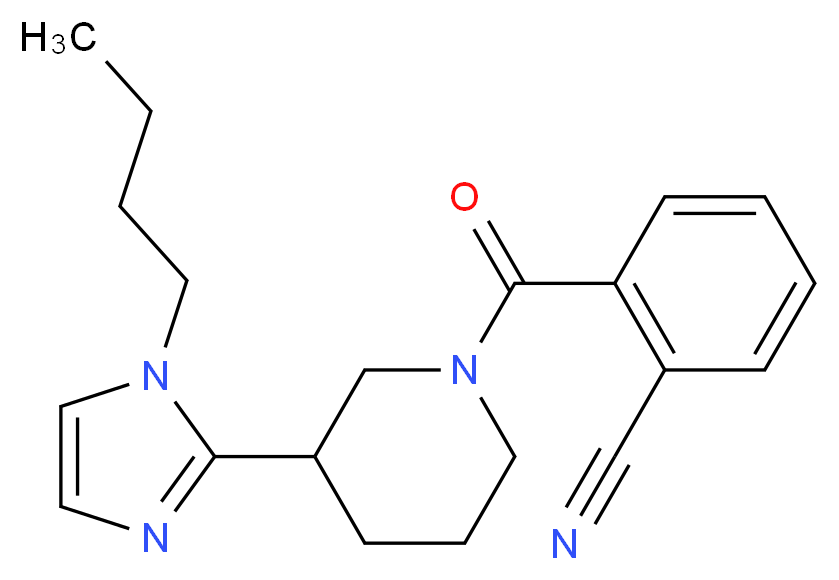2-{[3-(1-butyl-1H-imidazol-2-yl)-1-piperidinyl]carbonyl}benzonitrile_Molecular_structure_CAS_)