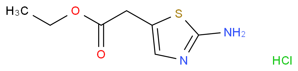 Ethyl 2-(2-aminothiazol-5-yl)acetate hydrochloride_Molecular_structure_CAS_62557-32-8)