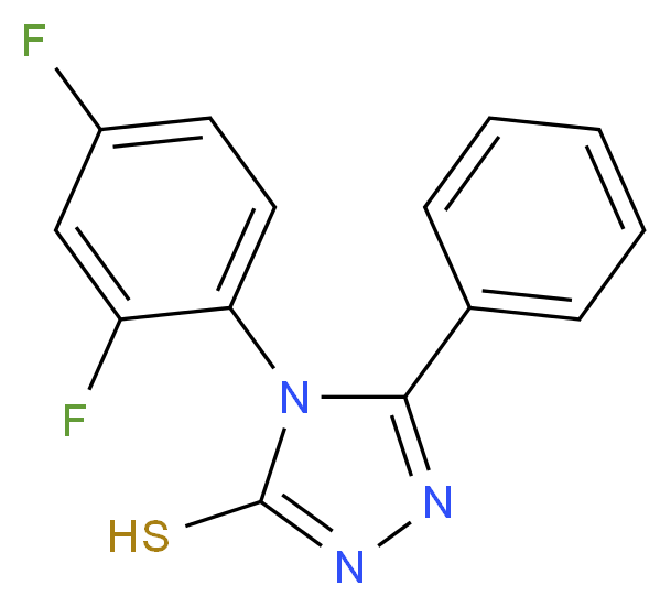 4-(2,4-Difluoro-phenyl)-5-phenyl-4H-[1,2,4]triazole-3-thiol_Molecular_structure_CAS_)