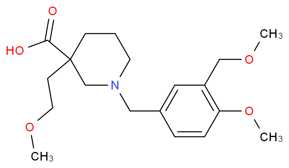 3-(2-methoxyethyl)-1-[4-methoxy-3-(methoxymethyl)benzyl]-3-piperidinecarboxylic acid_Molecular_structure_CAS_)