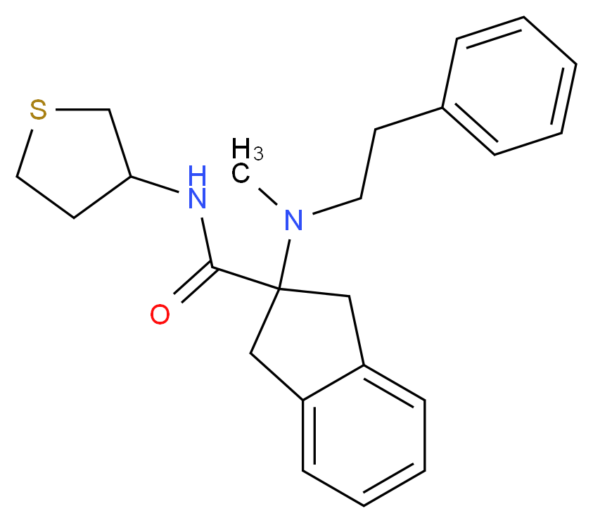 2-[methyl(2-phenylethyl)amino]-N-(tetrahydro-3-thienyl)-2-indanecarboxamide_Molecular_structure_CAS_)