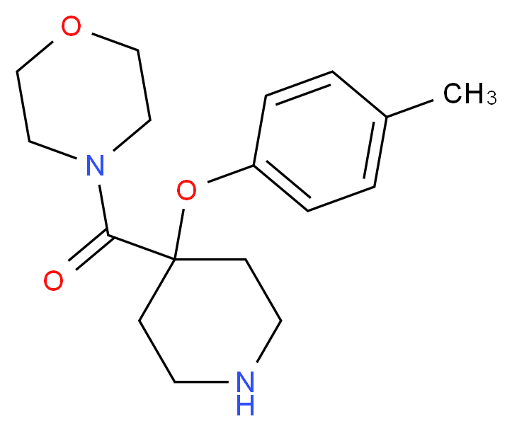 4-{[4-(4-methylphenoxy)piperidin-4-yl]carbonyl}morpholine_Molecular_structure_CAS_)