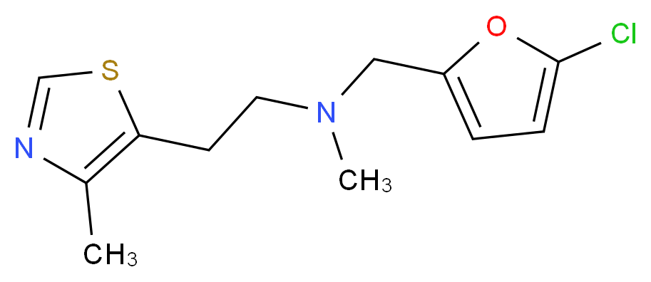 N-[(5-chloro-2-furyl)methyl]-N-methyl-2-(4-methyl-1,3-thiazol-5-yl)ethanamine_Molecular_structure_CAS_)