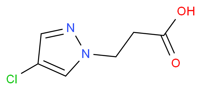 3-(4-Chloro-1H-pyrazol-1-yl)propanoic acid_Molecular_structure_CAS_)