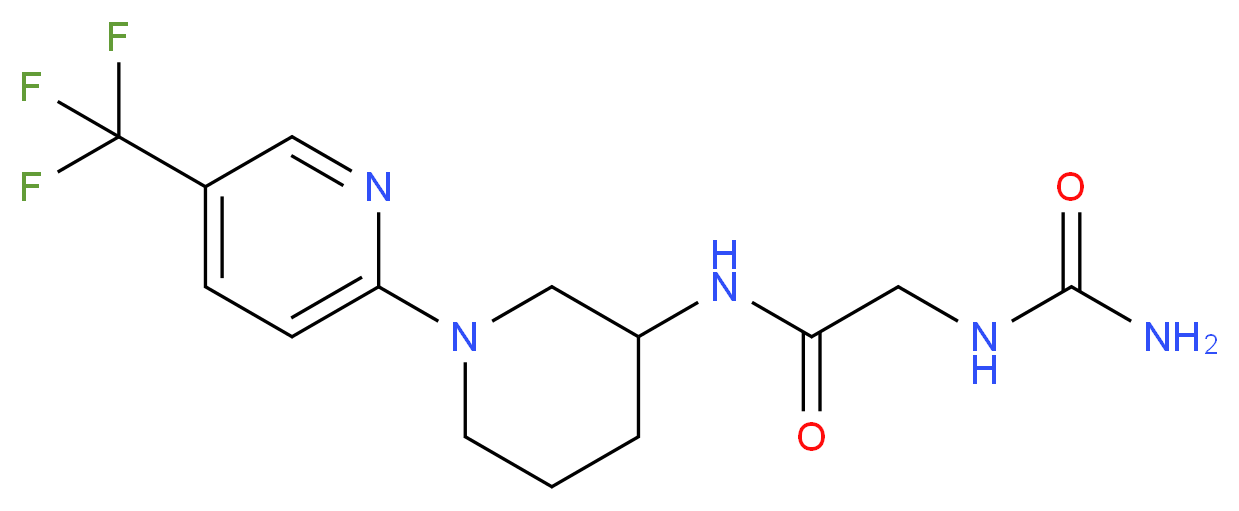 N~2~-(aminocarbonyl)-N~1~-{1-[5-(trifluoromethyl)-2-pyridinyl]-3-piperidinyl}glycinamide_Molecular_structure_CAS_)