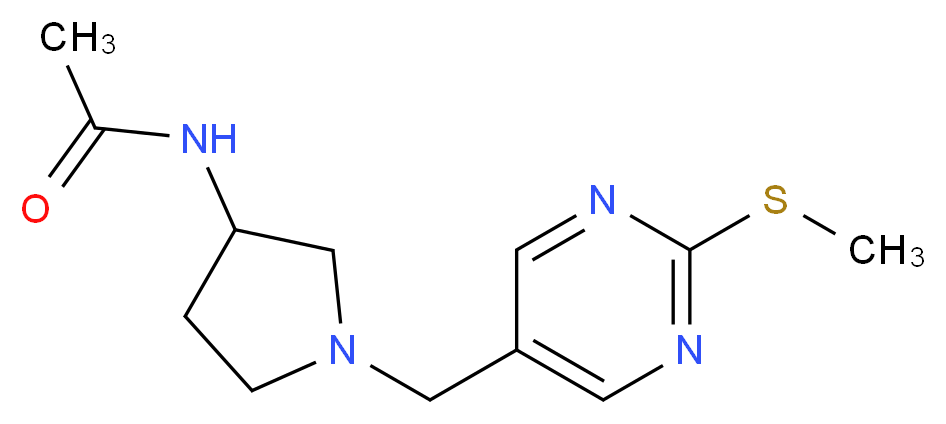 N-(1-{[2-(methylthio)pyrimidin-5-yl]methyl}pyrrolidin-3-yl)acetamide_Molecular_structure_CAS_)