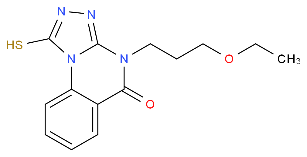 4-(3-ethoxypropyl)-1-mercapto[1,2,4]triazolo[4,3-a]quinazolin-5(4H)-one_Molecular_structure_CAS_)