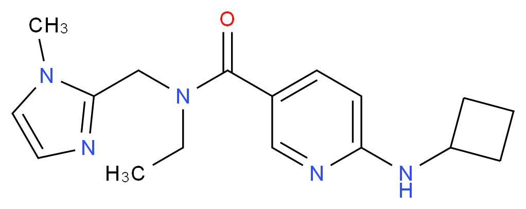 6-(cyclobutylamino)-N-ethyl-N-[(1-methyl-1H-imidazol-2-yl)methyl]nicotinamide_Molecular_structure_CAS_)