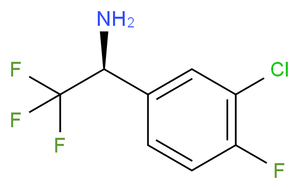 (1S)-1-(3-CHLORO-4-FLUOROPHENYL)-2,2,2-TRIFLUOROETHYLAMINE_Molecular_structure_CAS_)