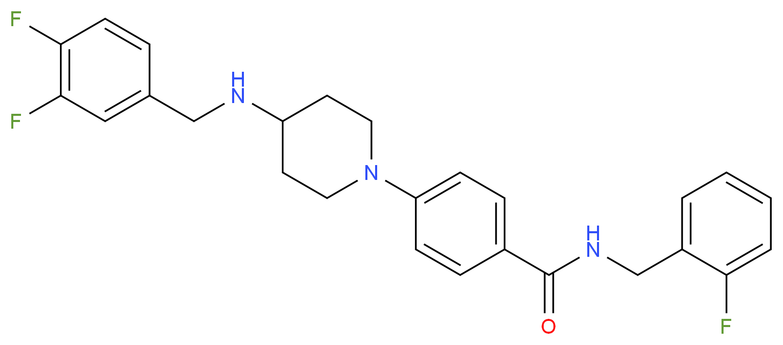 4-{4-[(3,4-difluorobenzyl)amino]-1-piperidinyl}-N-(2-fluorobenzyl)benzamide_Molecular_structure_CAS_)