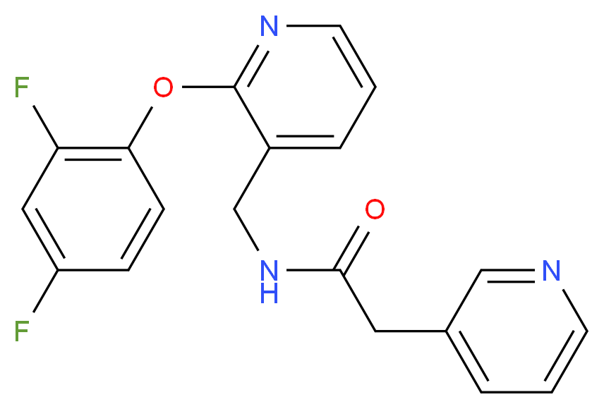 N-{[2-(2,4-difluorophenoxy)-3-pyridinyl]methyl}-2-(3-pyridinyl)acetamide_Molecular_structure_CAS_)