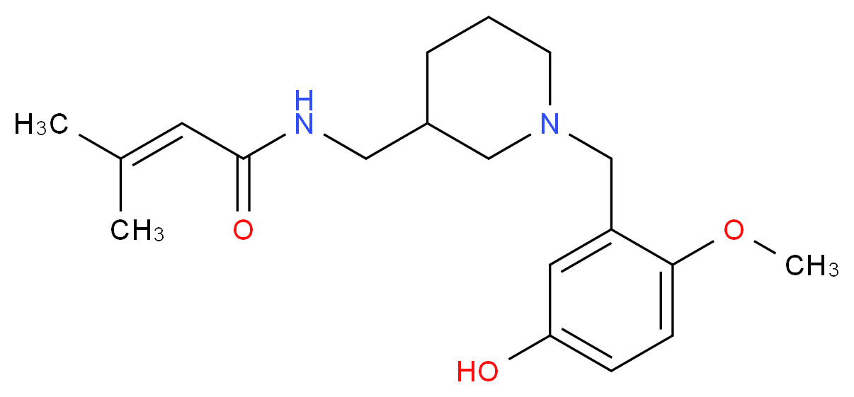 N-{[1-(5-hydroxy-2-methoxybenzyl)piperidin-3-yl]methyl}-3-methylbut-2-enamide_Molecular_structure_CAS_)