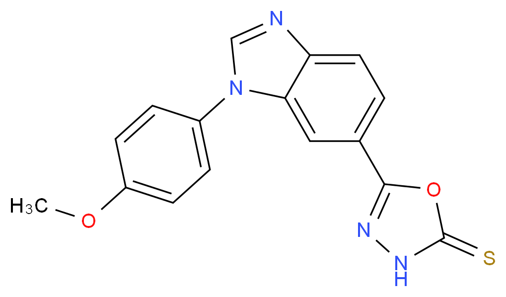 5-[1-(4-methoxyphenyl)-1H-benzimidazol-6-yl]-1,3,4-oxadiazole-2(3H)-thione_Molecular_structure_CAS_)