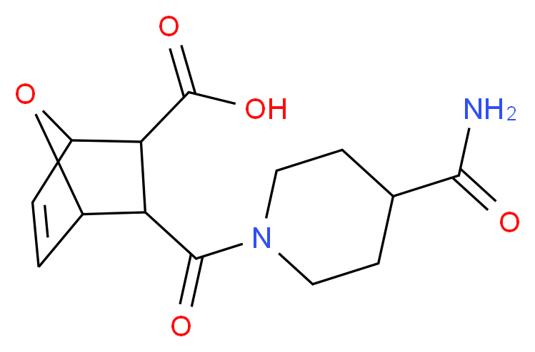 3-(4-Carbamoyl-piperidine-1-carbonyl)-7-oxa-bicyclo[2.2.1]hept-5-ene-2-carboxylic acid_Molecular_structure_CAS_)