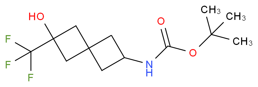 tert-butyl N-[6-hydroxy-6-(trifluoromethyl)spiro[3.3]heptan-2-yl]carbamate_Molecular_structure_CAS_)