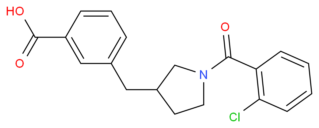 3-{[1-(2-chlorobenzoyl)-3-pyrrolidinyl]methyl}benzoic acid_Molecular_structure_CAS_)