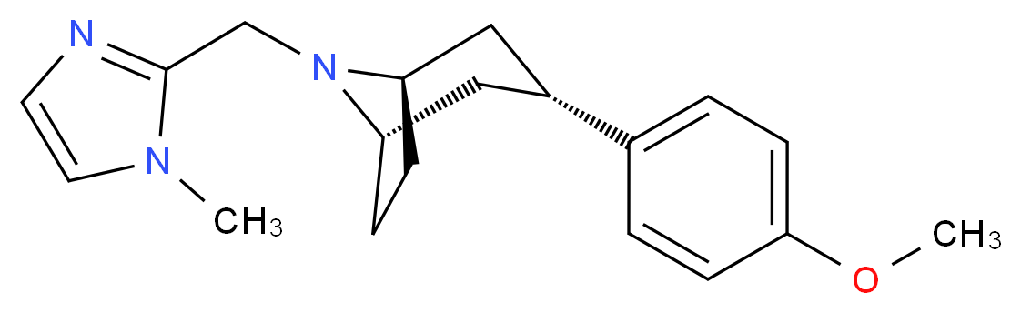 (3-endo)-3-(4-methoxyphenyl)-8-[(1-methyl-1H-imidazol-2-yl)methyl]-8-azabicyclo[3.2.1]octane_Molecular_structure_CAS_)