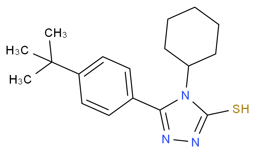 5-(4-tert-Butyl-phenyl)-4-cyclohexyl-4H-[1,2,4]triazole-3-thiol_Molecular_structure_CAS_)