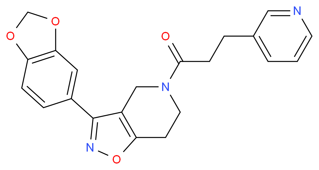 3-(1,3-benzodioxol-5-yl)-5-[3-(3-pyridinyl)propanoyl]-4,5,6,7-tetrahydroisoxazolo[4,5-c]pyridine_Molecular_structure_CAS_)