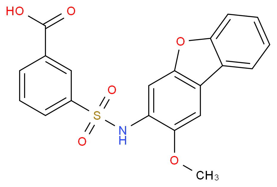 3-{[(2-methoxydibenzo[b,d]furan-3-yl)amino]sulfonyl}benzoic acid_Molecular_structure_CAS_)