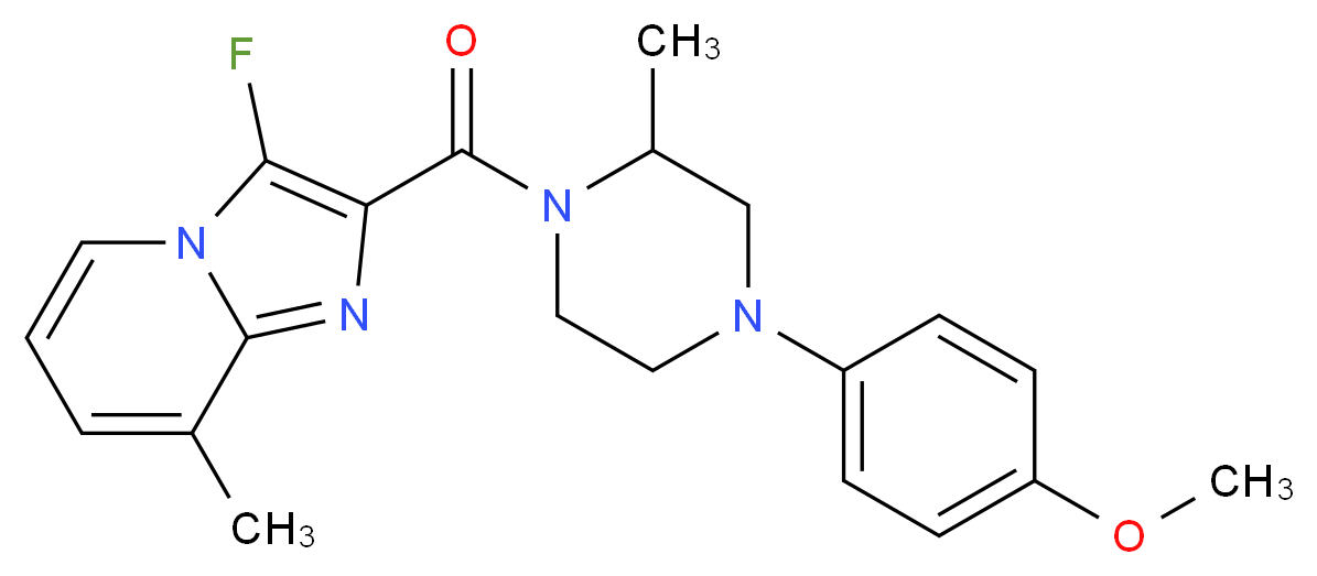 3-fluoro-2-{[4-(4-methoxyphenyl)-2-methyl-1-piperazinyl]carbonyl}-8-methylimidazo[1,2-a]pyridine_Molecular_structure_CAS_)