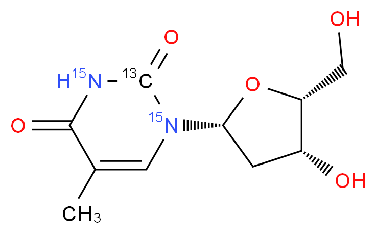 Thymidine-13C,15N2_Molecular_structure_CAS_)
