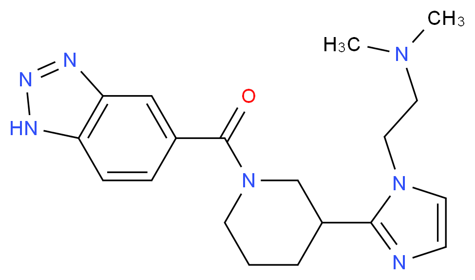 (2-{2-[1-(1H-1,2,3-benzotriazol-5-ylcarbonyl)-3-piperidinyl]-1H-imidazol-1-yl}ethyl)dimethylamine_Molecular_structure_CAS_)