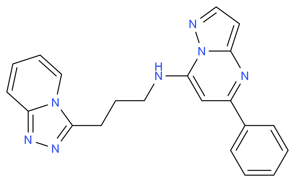 5-phenyl-N-(3-[1,2,4]triazolo[4,3-a]pyridin-3-ylpropyl)pyrazolo[1,5-a]pyrimidin-7-amine_Molecular_structure_CAS_)