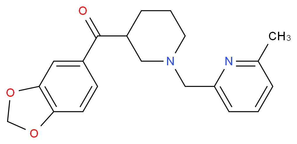 1,3-benzodioxol-5-yl{1-[(6-methyl-2-pyridinyl)methyl]-3-piperidinyl}methanone_Molecular_structure_CAS_)