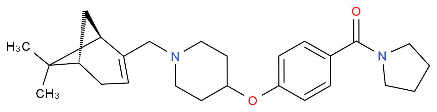 1-{[(1R,5S)-6,6-dimethylbicyclo[3.1.1]hept-2-en-2-yl]methyl}-4-[4-(1-pyrrolidinylcarbonyl)phenoxy]piperidine_Molecular_structure_CAS_)